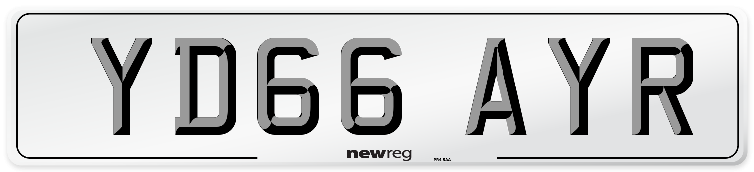 YD66 AYR Number Plate from New Reg